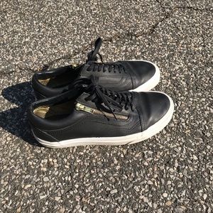 Vans Old Skool Zip Leather Black Gold